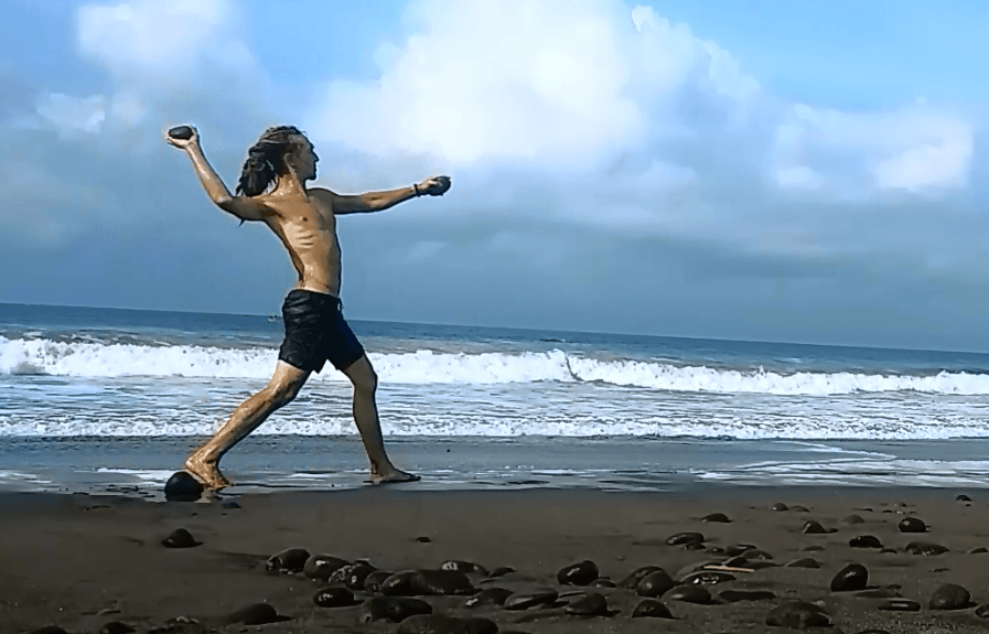 Beginner MovNat Combo Workout on the Beach in Bali